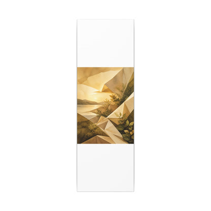 Golden Hour Paper Fold Canvas Art - Japandi Ma