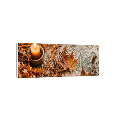 Candlelight Dried Flowers Canvas Art - Japandi Seijaku