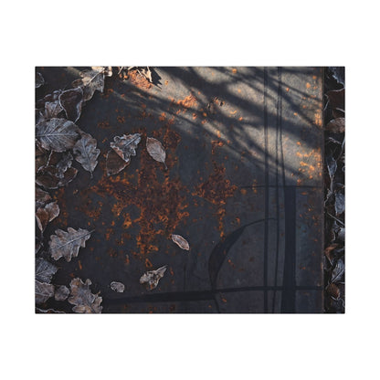 Shibui Rust Patina Canvas Art - Dark Japandi Charcoal Ink Art Print