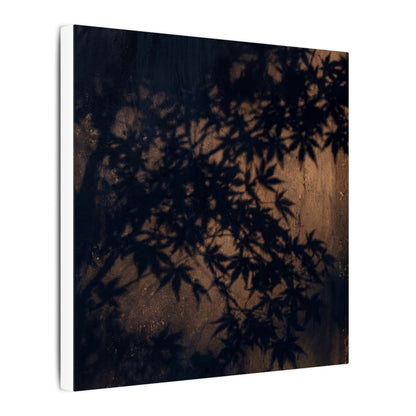 Shadow Play Autumn Canvas Art | Dark Japandi Atmospheric Design