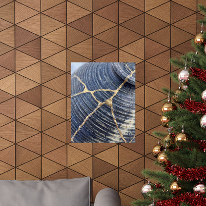 Shibui Water Ripple Wall Art Print - Kintsugi Gold Repair