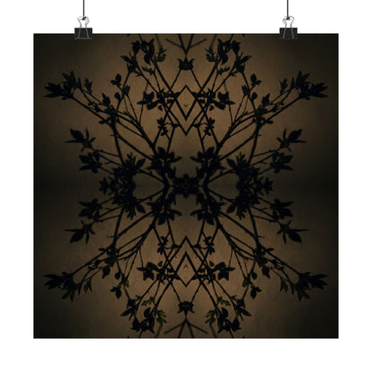 Shadow Play Wall Art Print | Spring Dark Japandi Shadow Zen Art