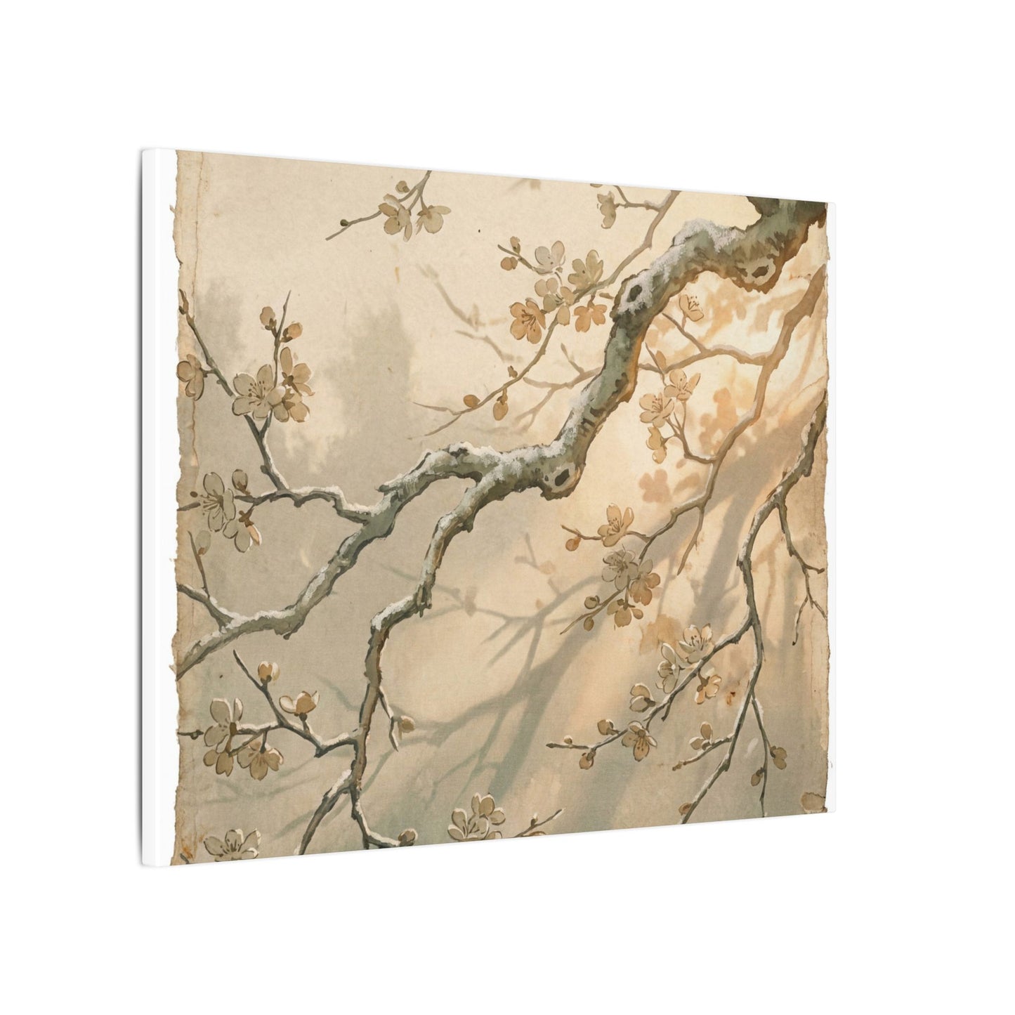 Cherry Blossom Canvas Art | Winter Japandi Japanese Pattern Art