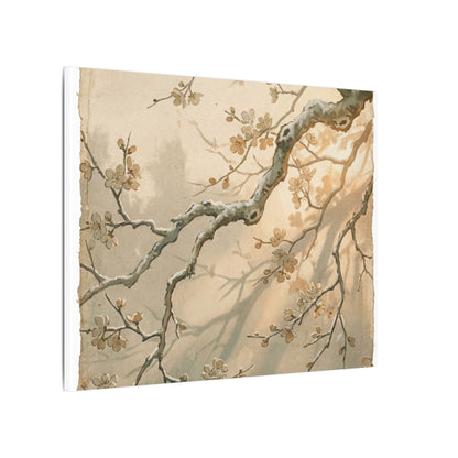 Cherry Blossom Canvas Art | Winter Japandi Japanese Pattern Art