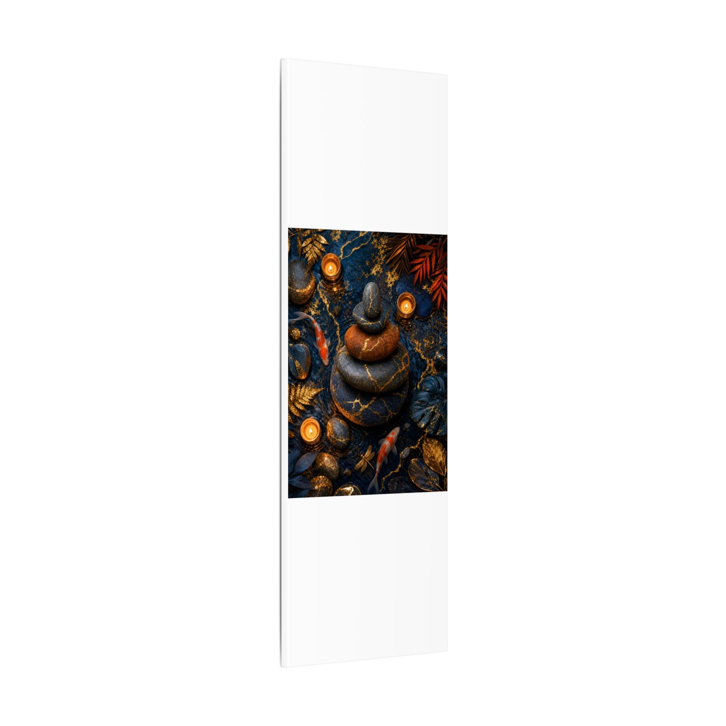 Summer River Stones Gold Vein Canvas Art | Resilient Decor