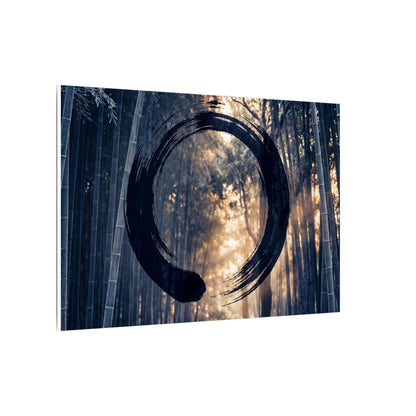 Bamboo Grove Canvas Art | Winter Zen Enso Art
