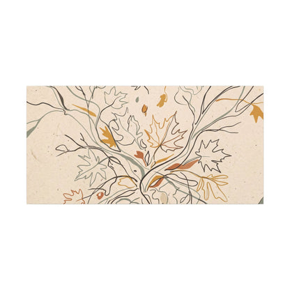 Warm Shadow Play Canvas Art - Minimal Line Japandi