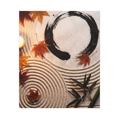 Tranquil Rock Garden Canvas Art - Enso Zen