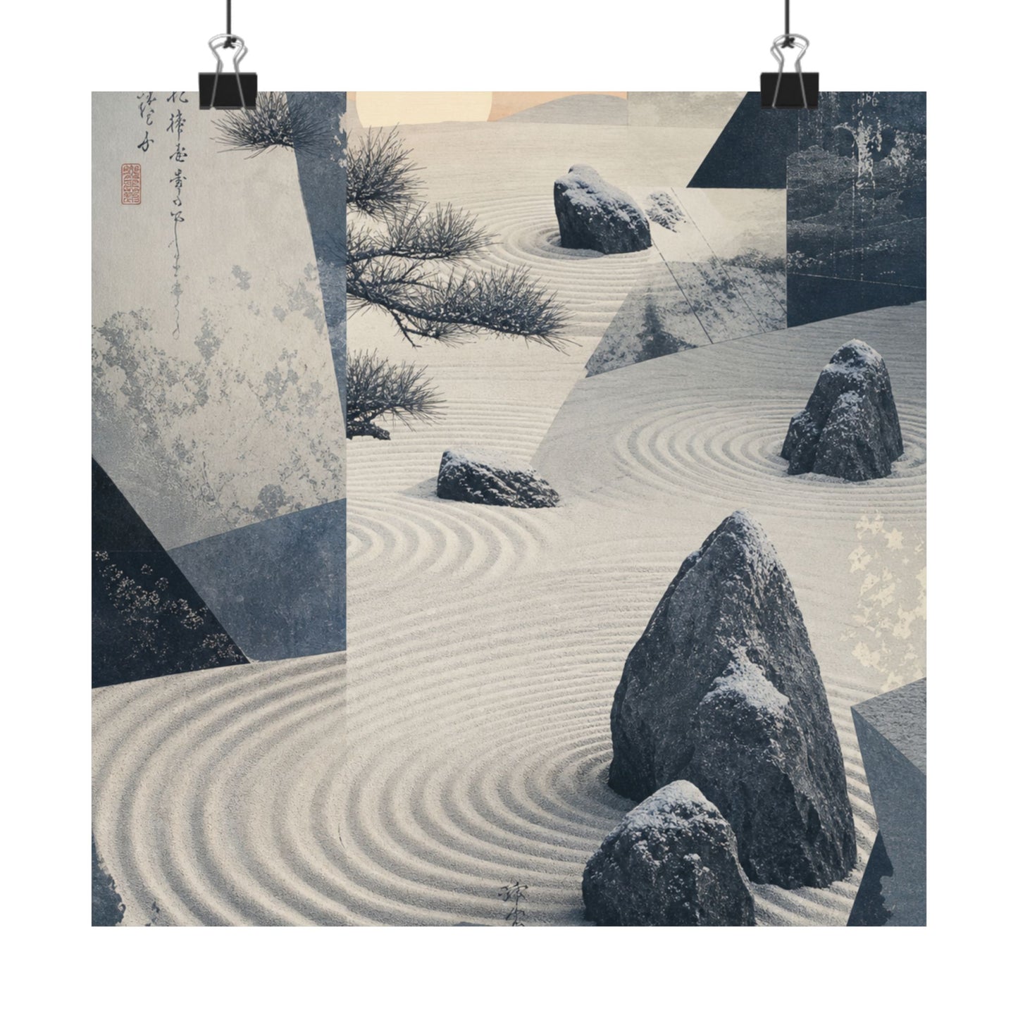 Dawn Rock Garden Wall Art Print - Zen Seijaku