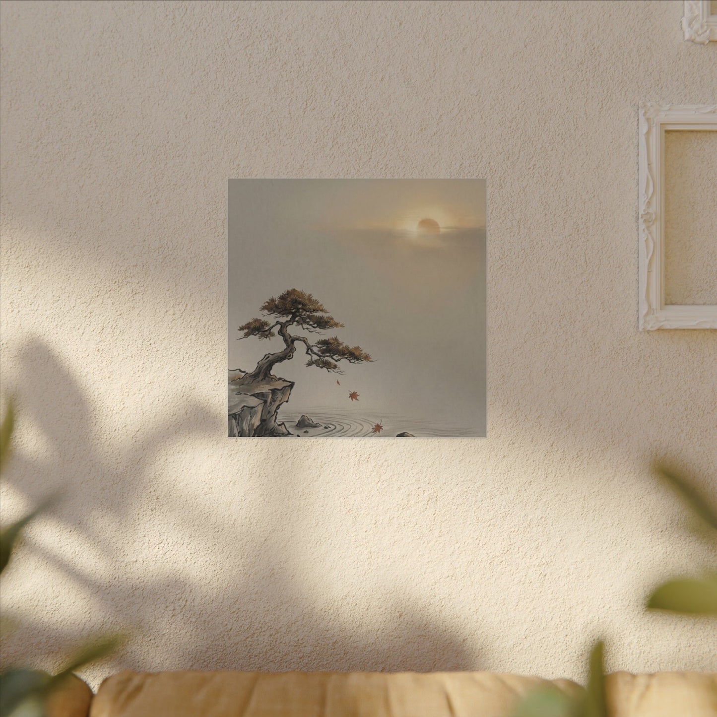 Pine Tree Canvas Art | Autumn Zen Karesansui Art