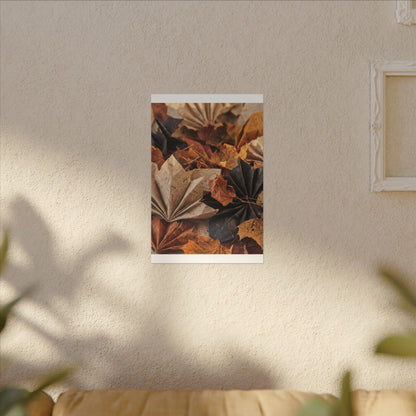 Paper Fold Texture Canvas Art | Elegant Japandi Art