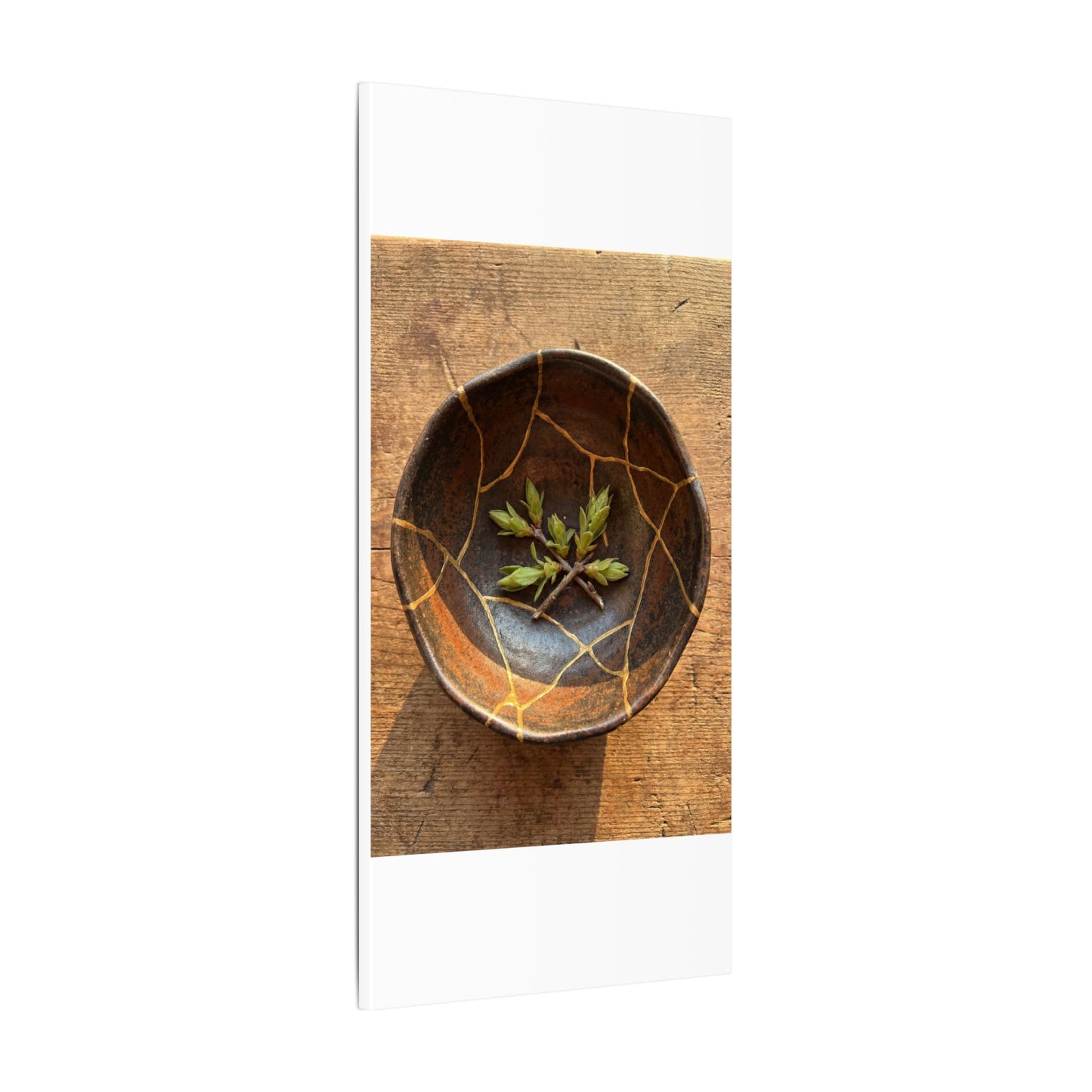 Ceramic Bowl Gold Repair Canvas Art | Resilient Kintsugi Art Art Print