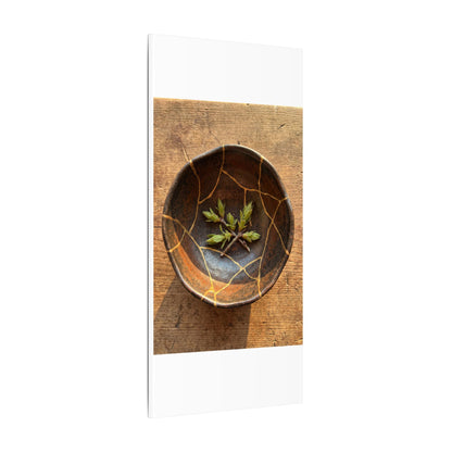 Ceramic Bowl Gold Repair Canvas Art | Resilient Kintsugi Art Art Print