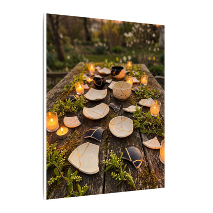 Broken Pottery Spring Canvas Art | Kintsugi Beautiful Design