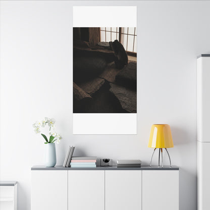 Dark Japandi Shadow Zen Canvas Art