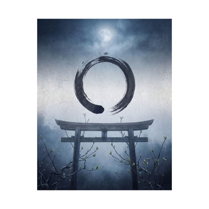 Spring Torii Gate Enso Wall Art Print | Calm Decor