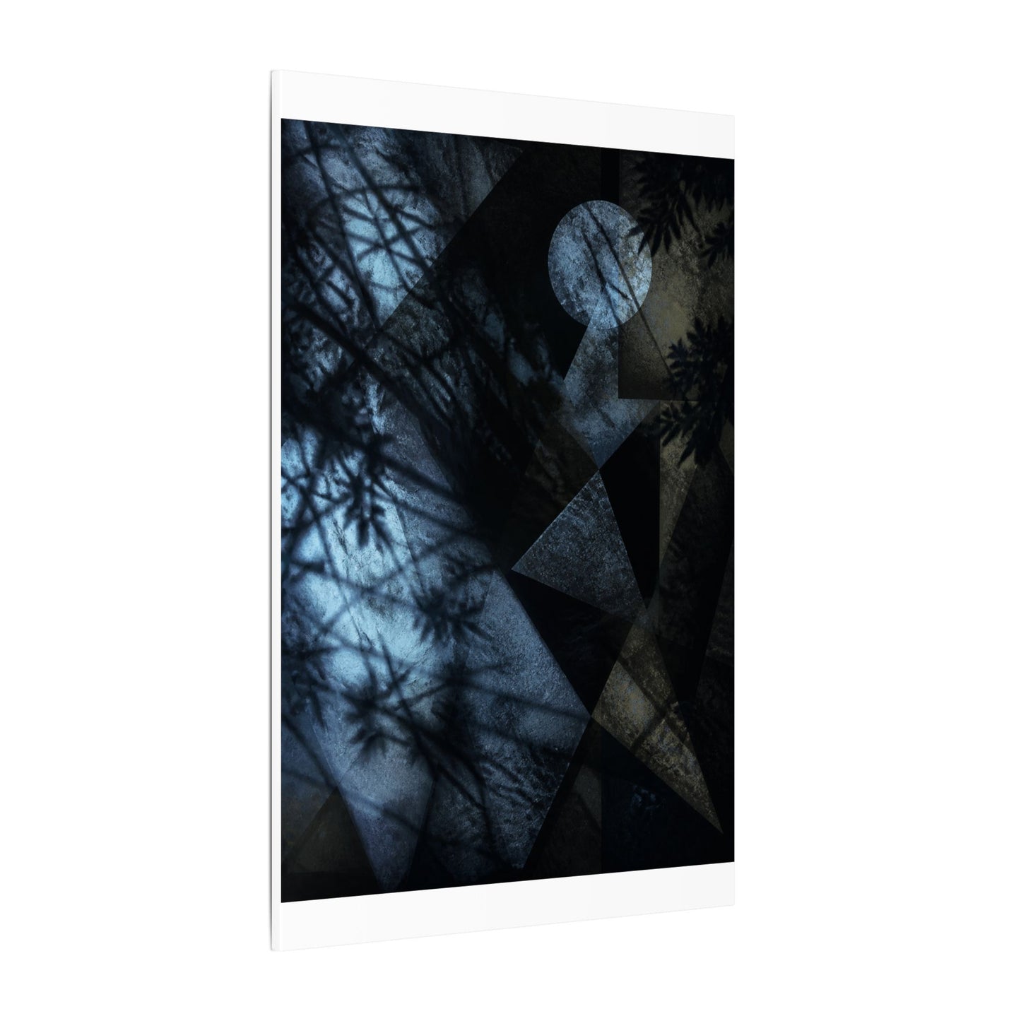 Shadow Play Winter Canvas Art | Dark Japandi Luxurious Design