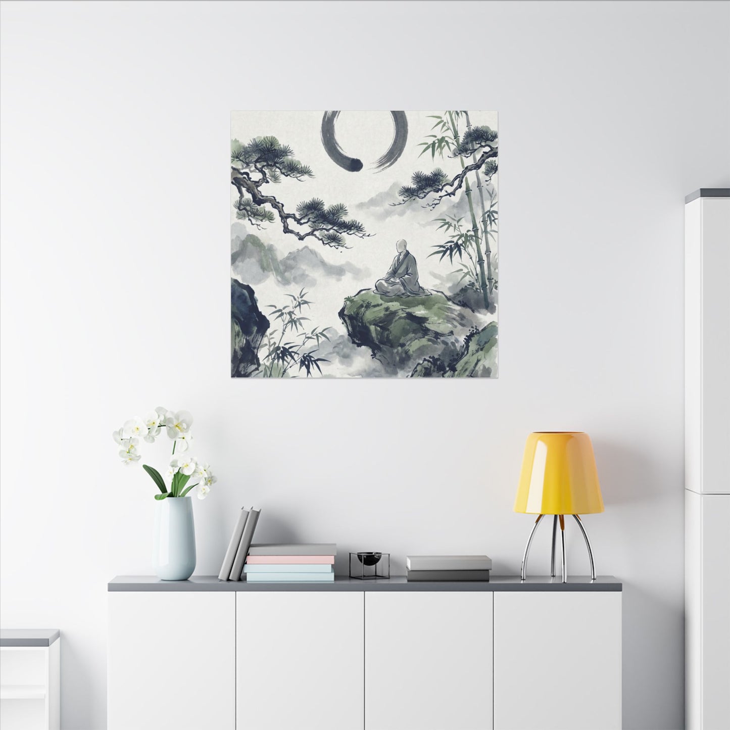 Zen Sumi-e Canvas Art