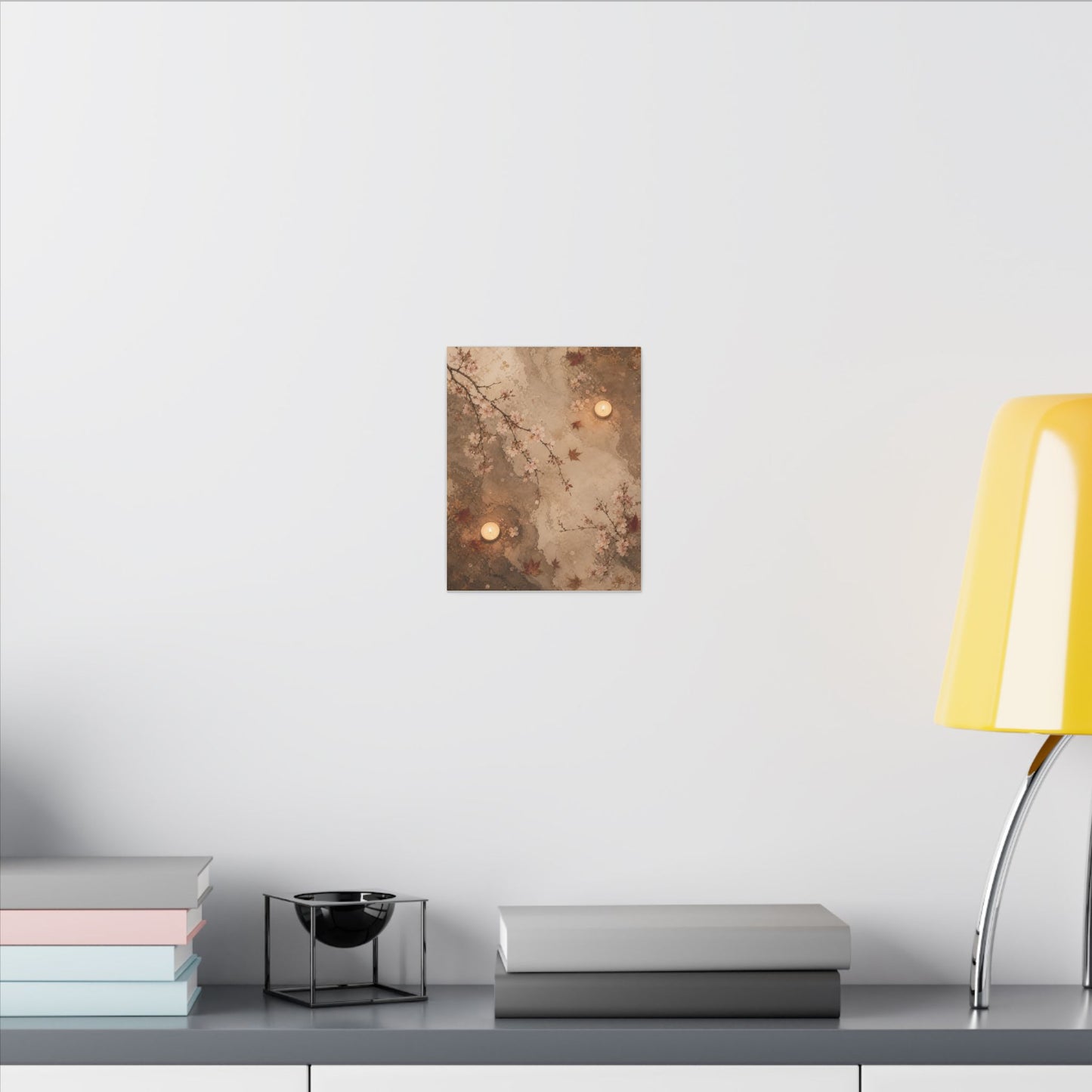 Cherry Blossom Canvas Art | Autumn Japandi Japanese Pattern Art