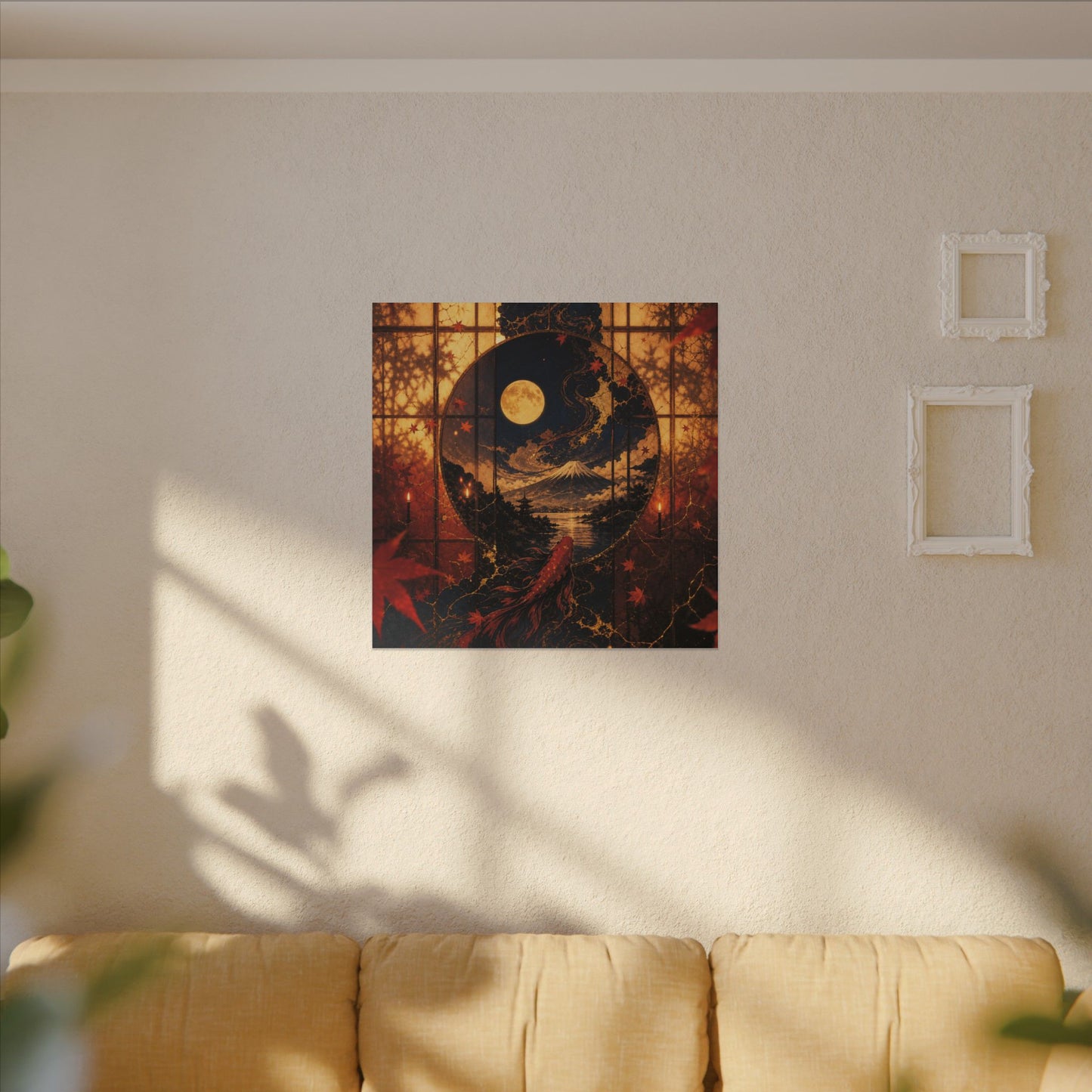 Beautiful Shoji Screen Canvas Art - Gold Vein Kintsugi