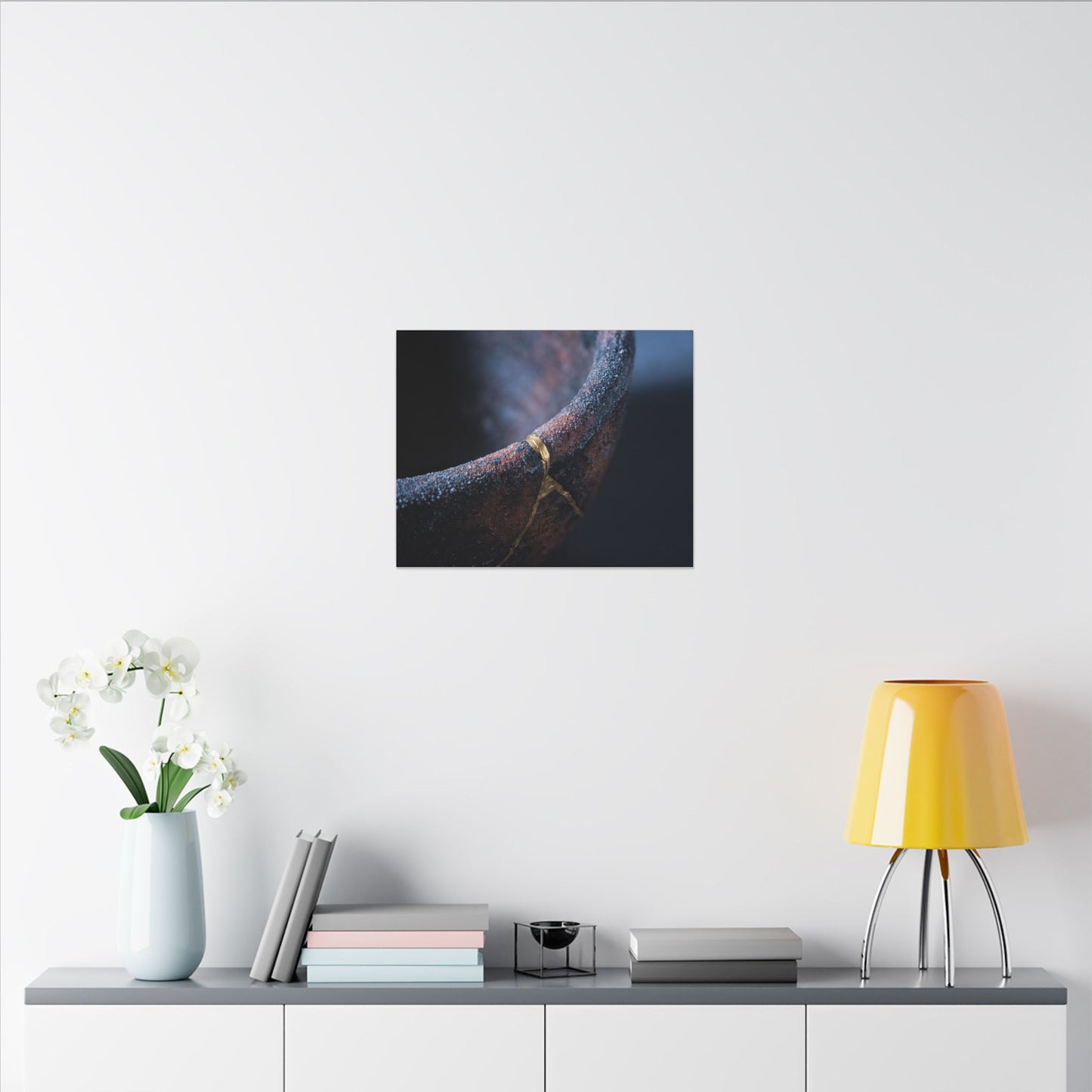 Artful Ceramic Bowl Canvas Art - Broken Beauty Kintsugi