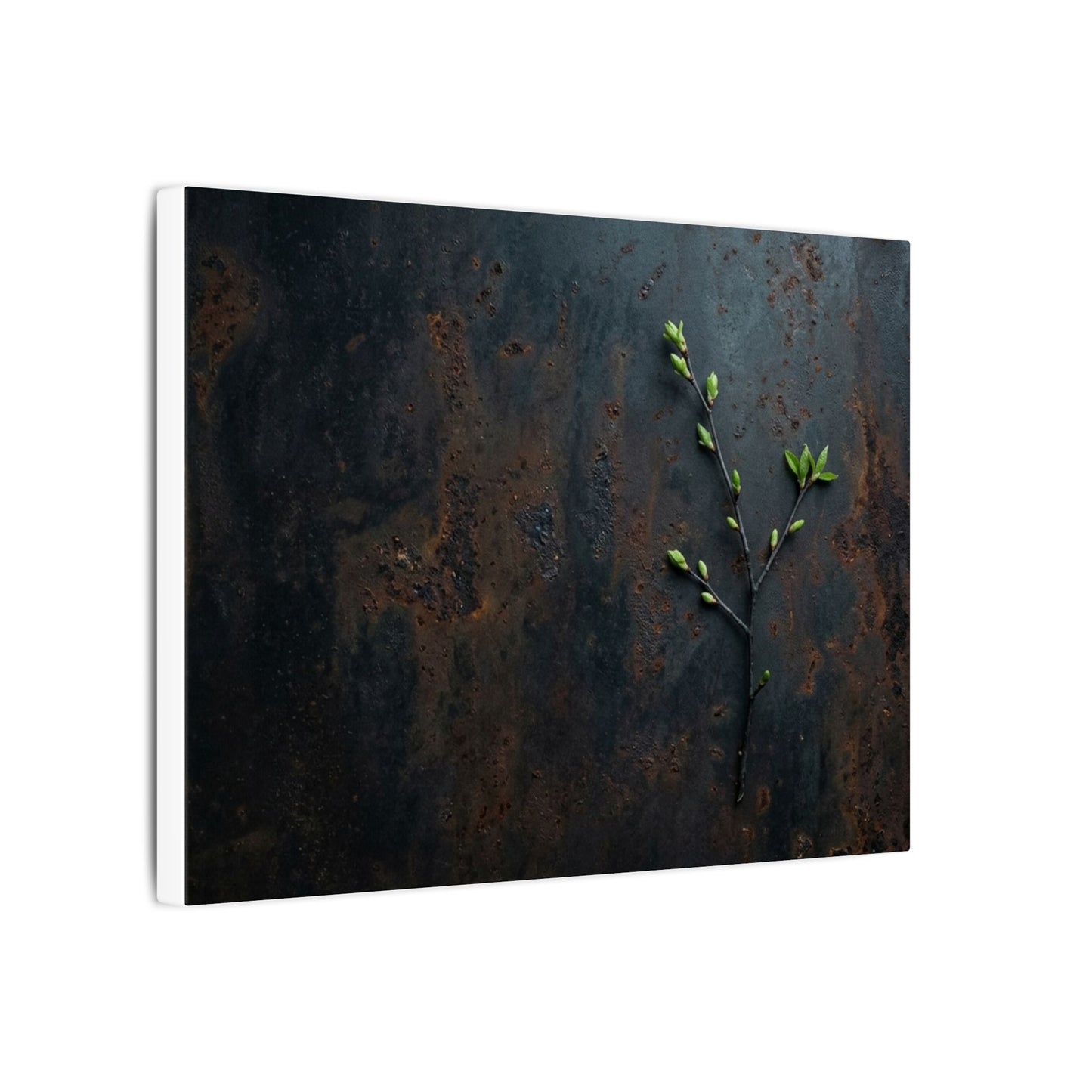 Rust Patina Moody Minimal Canvas Art | Moody Dark Japandi Art