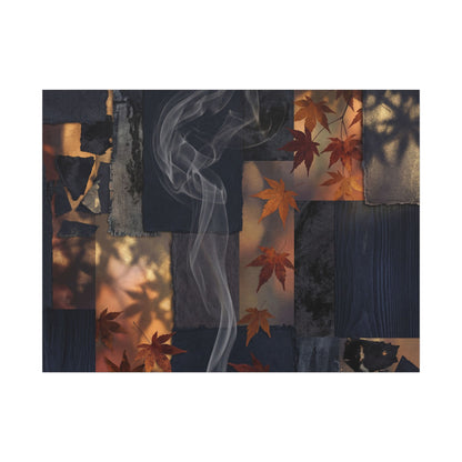 Autumn Incense Smoke Dark Texture Canvas Art | Sophisticated Decor