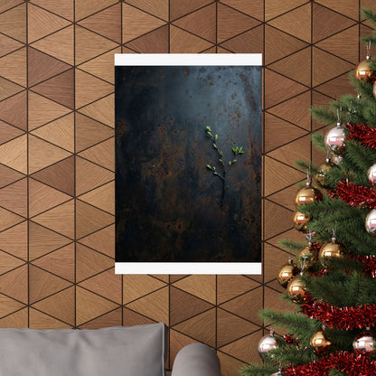 Luxurious Rust Patina Wall Art Print - Moody Minimal Dark Japandi