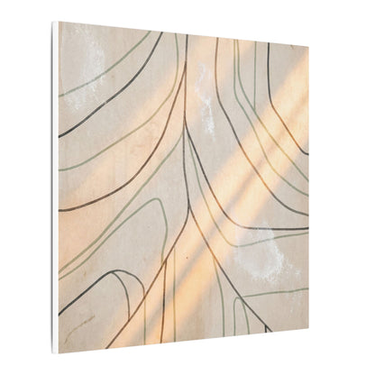 Shoji Screen Minimal Line Canvas Art | Warm Japandi Art