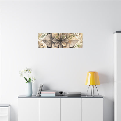 Warm Paper Fold Canvas Art - Watercolor Japandi