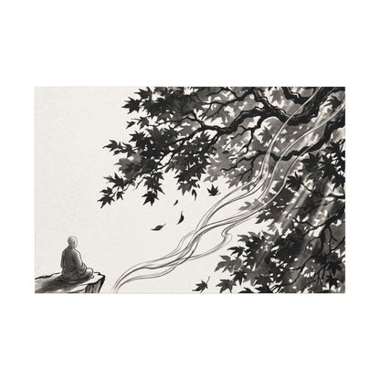 Serene Incense Smoke Canvas Art - Ukiyo E Inspired Zen