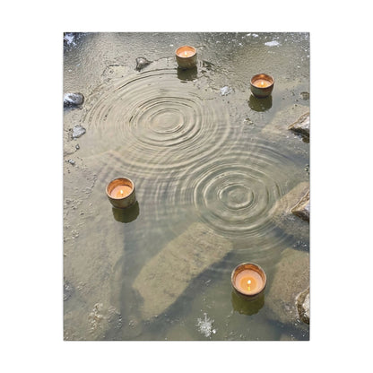Water Ripple Canvas Art | Winter Japandi Japanese Pattern Art