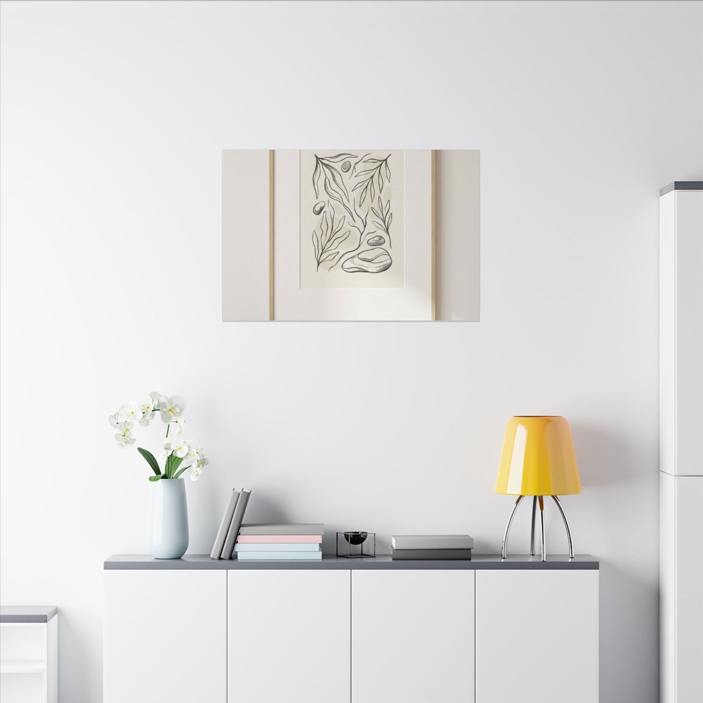 Japandi Charcoal Canvas Art