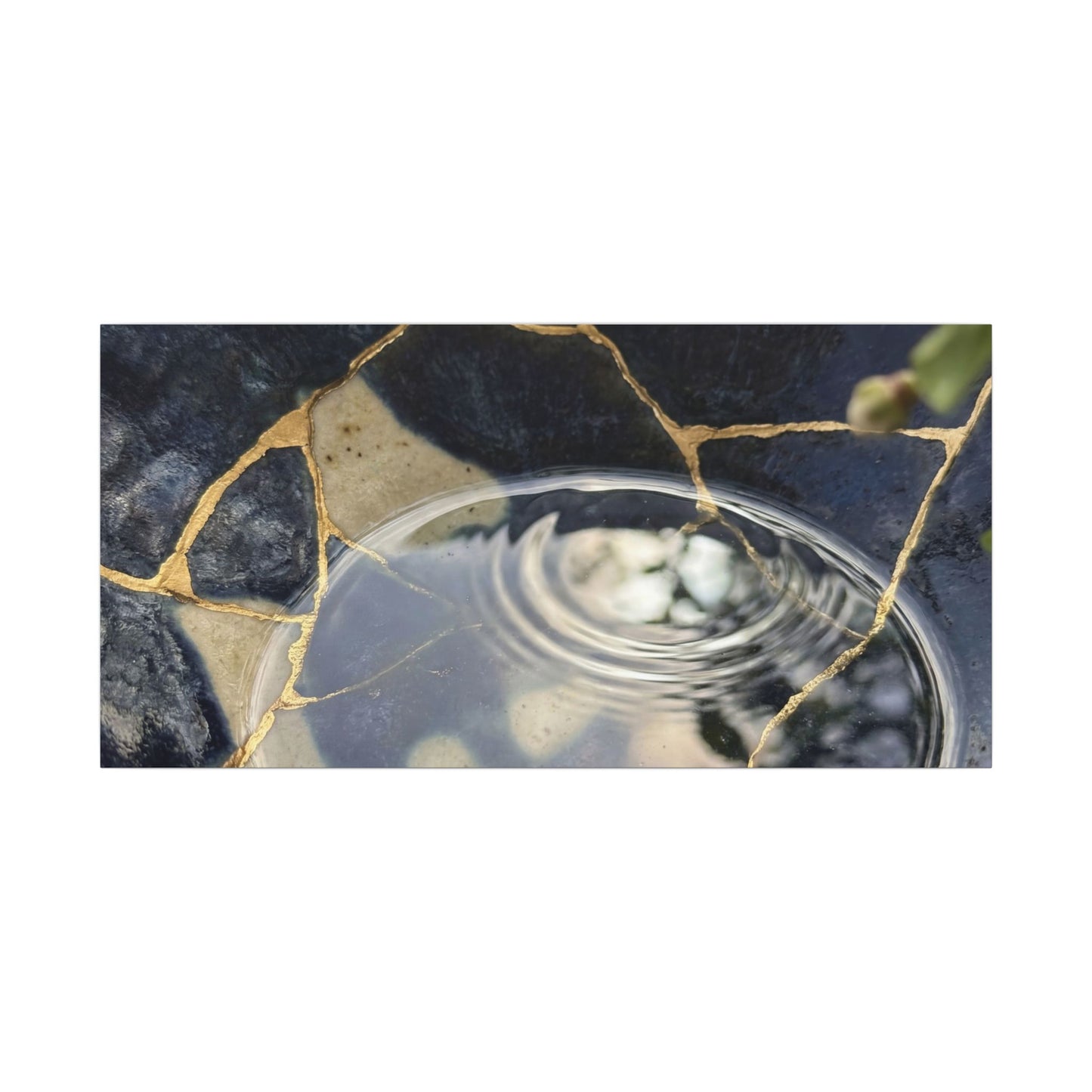 Water Ripple Spring Canvas Art | Kintsugi Beautiful Design