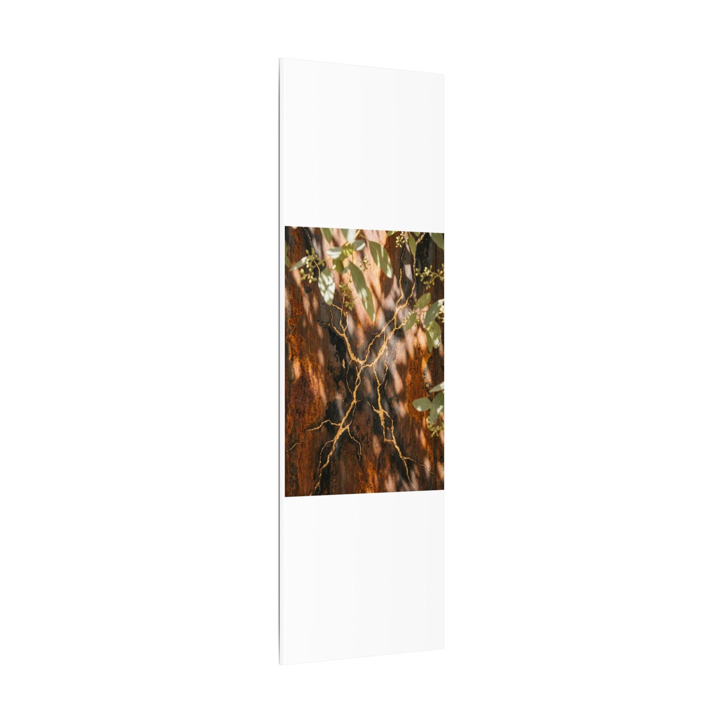Kanso Rust Patina Canvas Art - Kintsugi Gold Vein