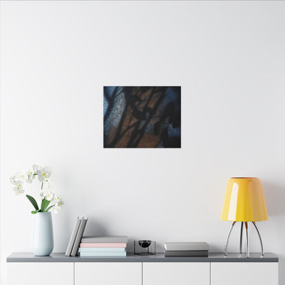 Moonlight Shadow Play Canvas Art - Dark Japandi Ma