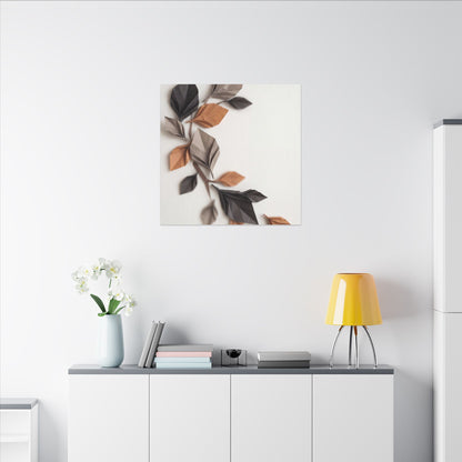 Paper Fold Autumn Canvas Art | Japandi Earthy Design