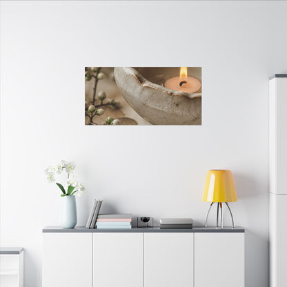 Kanso Ceramic Bowl Canvas Art - Japandi Watercolor
