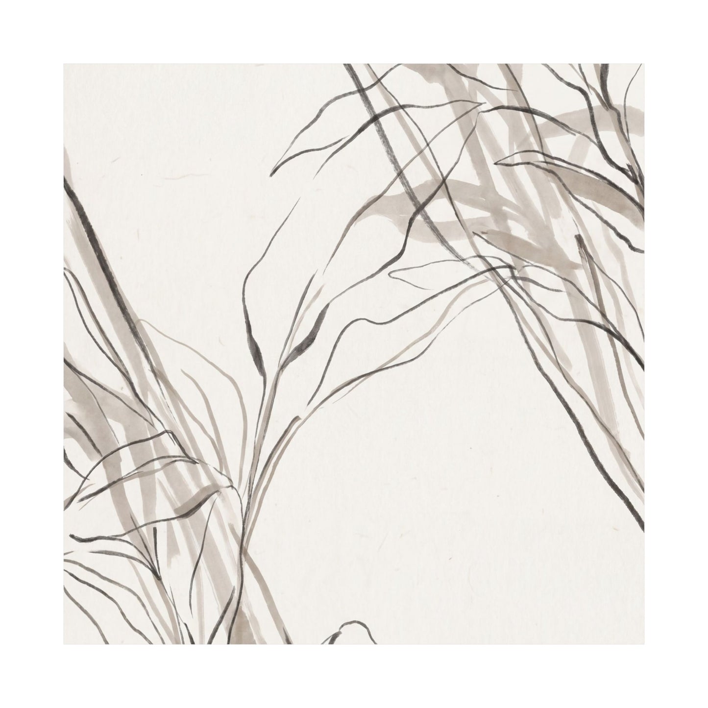 Japandi Shoji Screen in Dappled | Minimal Line Wall Art Print