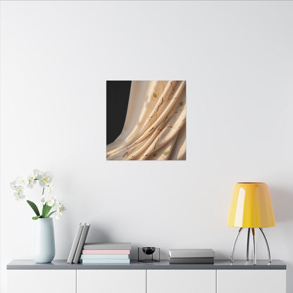 Golden Hour Silk Drape Canvas Art - Kintsugi Fukinsei