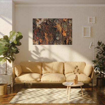 Rust Patina Canvas Art | Autumn Japandi Texture Art