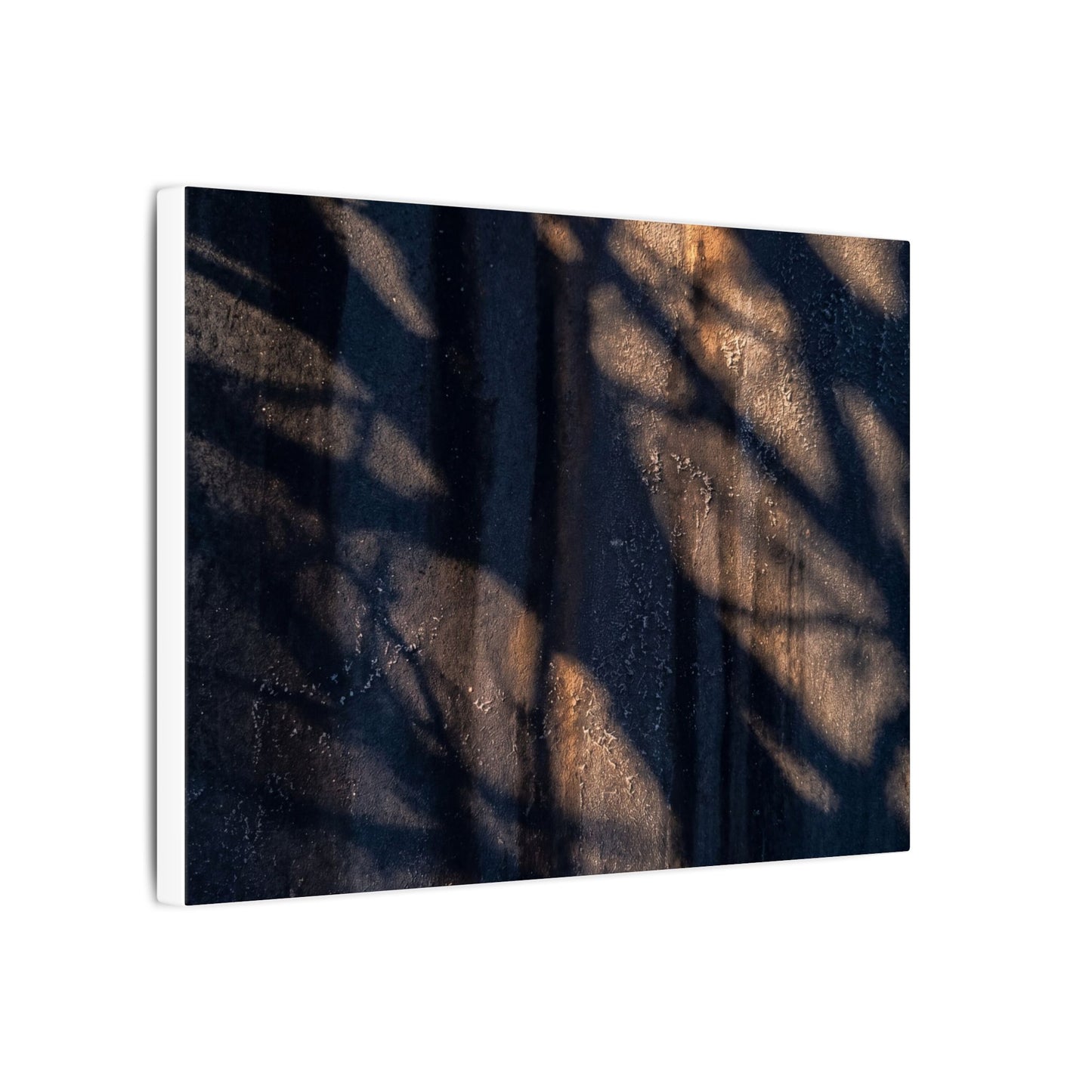 Dark Japandi Shadow Play in Golden Hour | Shadow Zen Canvas Art