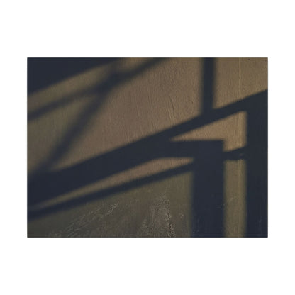 Sophisticated Shadow Play Canvas Art - Moody Minimal Dark Japandi Art Print
