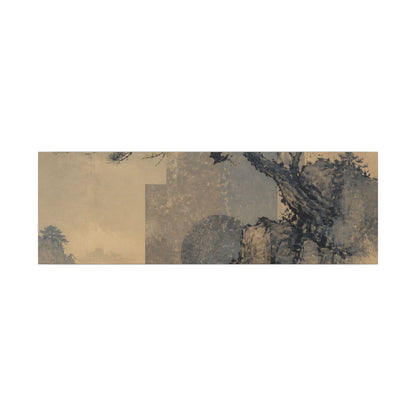 Japandi Pine Tree in Moonlight | Japanese Pattern Canvas Art