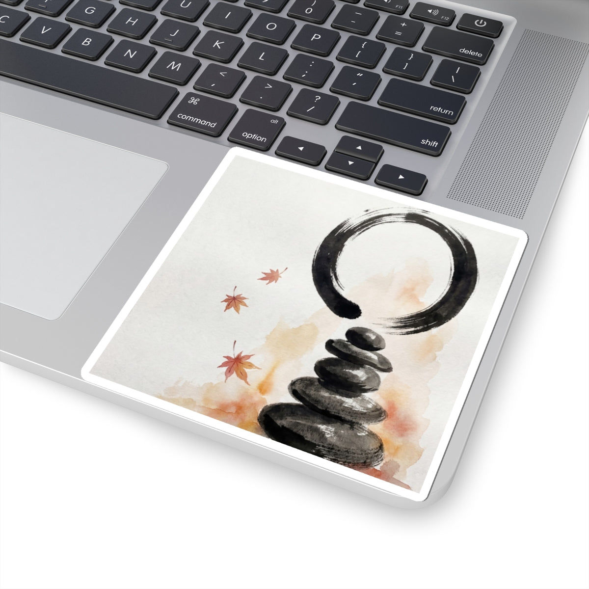 River Stones Sticker | Autumn Zen Enso Art Art Print