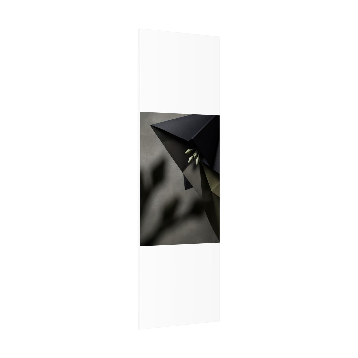 Paper Fold Moody Minimal Canvas Art | Luxurious Dark Japandi Art