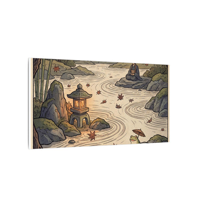 Rock Garden Autumn Canvas Art | Zen Serene Design