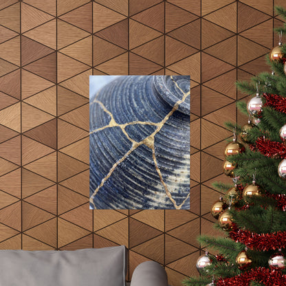 Shibui Water Ripple Wall Art Print - Kintsugi Gold Repair