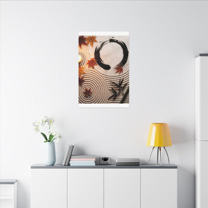 Tranquil Rock Garden Canvas Art - Enso Zen