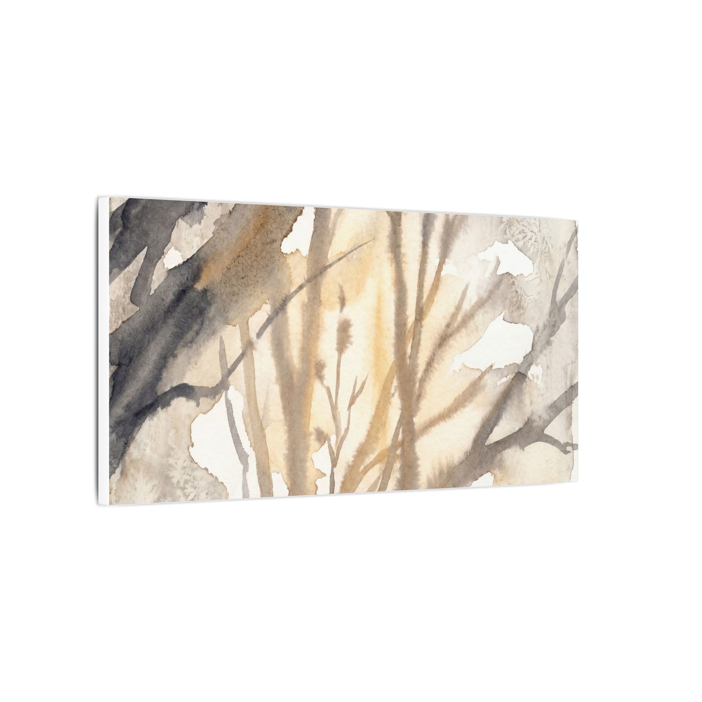 Ma Shadow Play Canvas Art - Japandi Watercolor